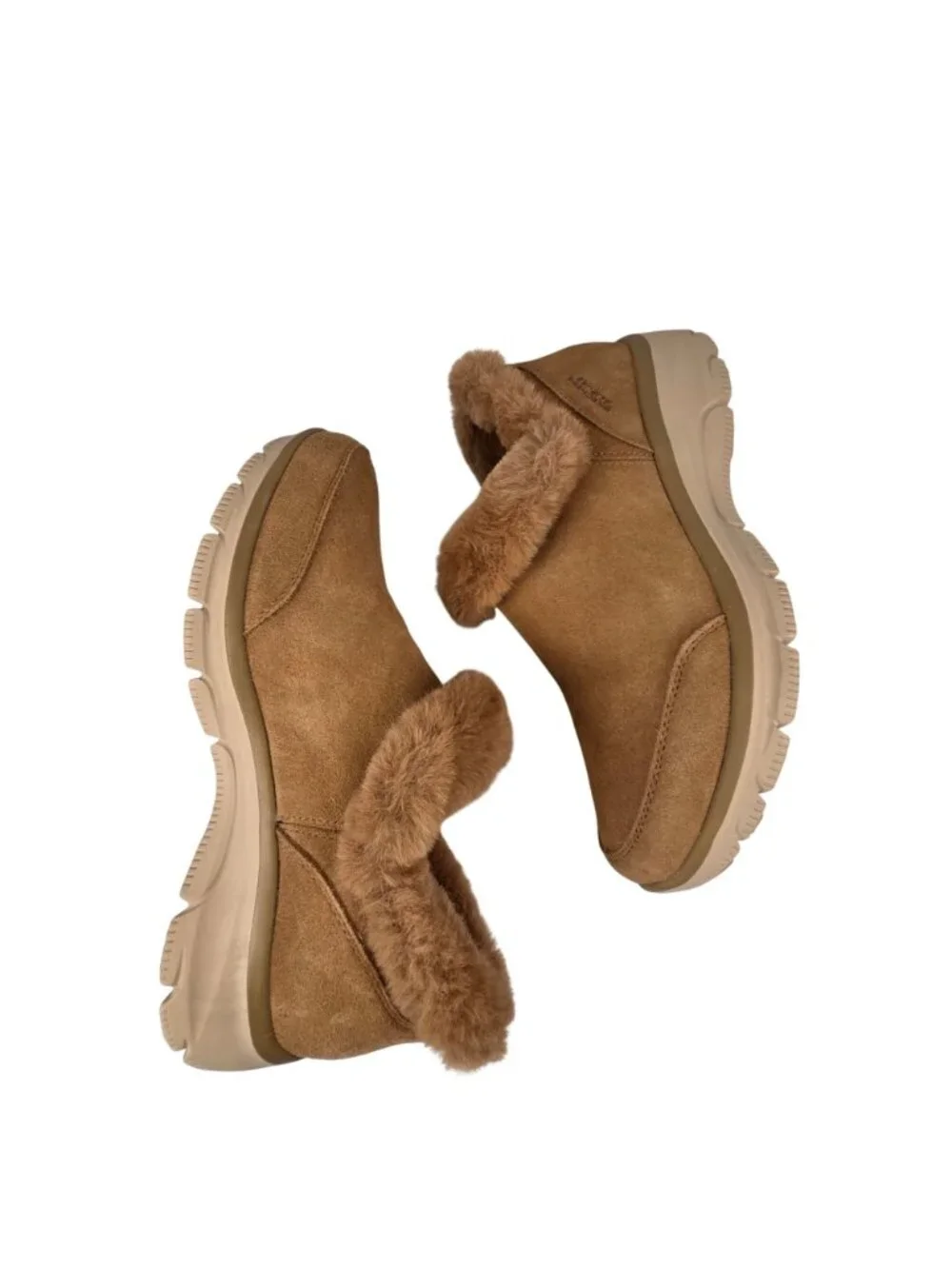 Skechers Easy Going Fall Feeling Tan Suede Slip Ins Size 9